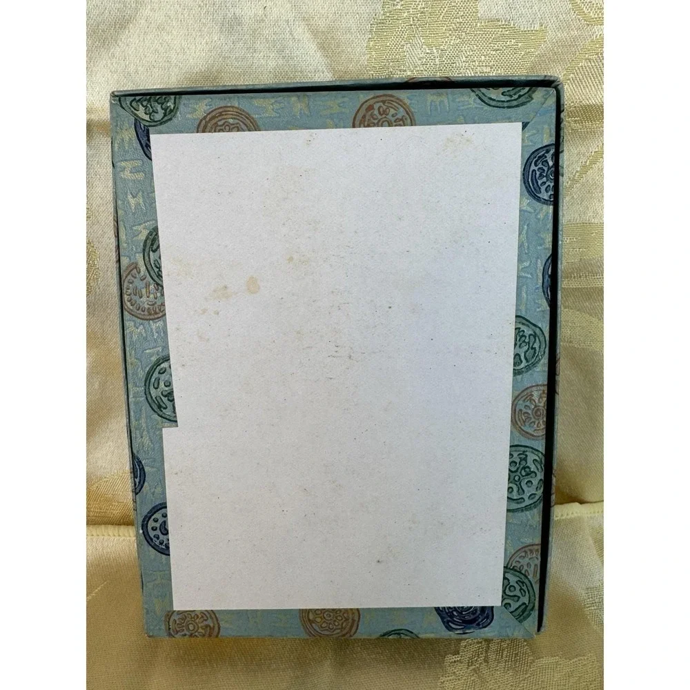 Japanese Kano School Four Seasons Address Book Folding Screen Art Boxed VTG